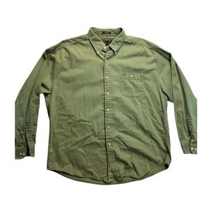 Alexander Julian Colours Mens Olive Green Long Sleeve Button Down Shirt XXL